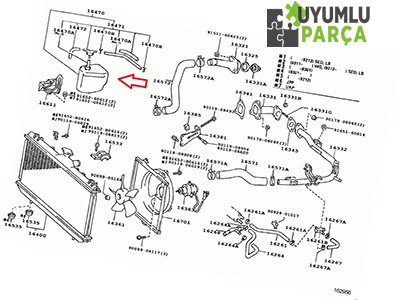 TOYOTA CORONA YEDEK SU DEPOSU 1992 -- 1996 | Uyumlu Parça